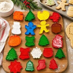 Vintage Hutzler Hallmark Holiday Cookie Cutter Lot Christmas Betty Crocker USA